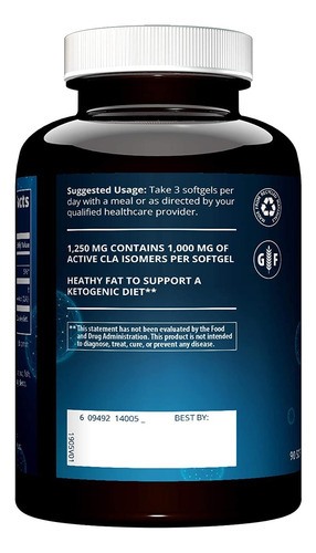 Mrm - Cla 1250mg - Alta Potência 80% Cla = 1000mg Cla Por Ge - Imagem 3