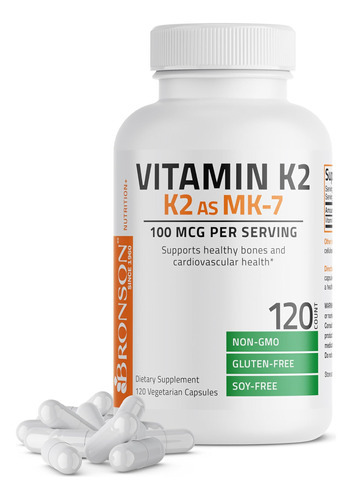 Vitamina K2 Bronson 100mcg 120 Cápsulas