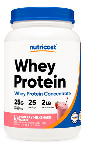 Proteína Em Pó Nutricost Whey Concentrado 907g De Morango