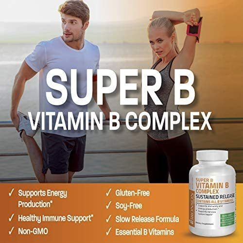 Bronson Super B Vitamina B Complexo De Liberação Lenta Sust - Imagem 3