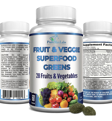 Suplemento Puremax Labs, Superalimento De Frutas E Vegetais