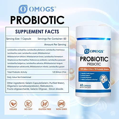 Omogs Probióticos 120 Bilhões De Ufcs 18 Cepas, 3prebiótico - Imagem 2