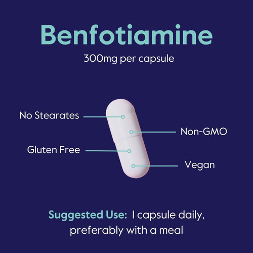 Bestvite Benfotiamina 300mg (60 Cápsulas Vegetarianas) Sem E - Imagem 6