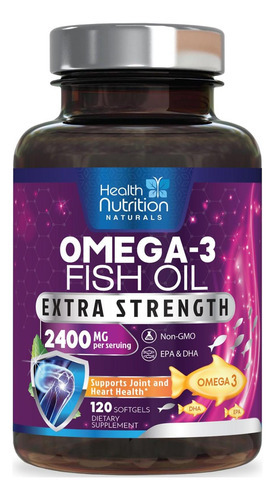 Óleo De Peixe 2.400 Mg Com Ômega-3, Epa E Dha - Suplemento D