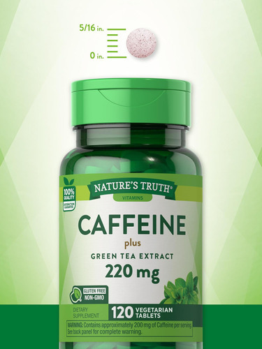 Pílulas De Cafeína Da Verdade Da Natureza | 220mg | Contagem - Imagem 4