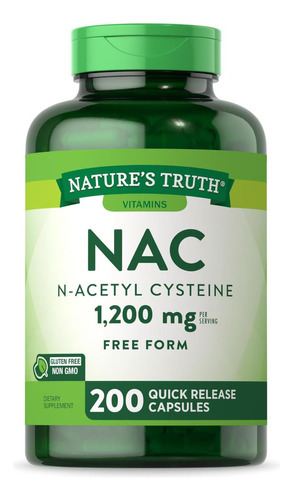 Natures Truth Nac N-acetil Cisteína | 1.200mg | 200 Cápsulas