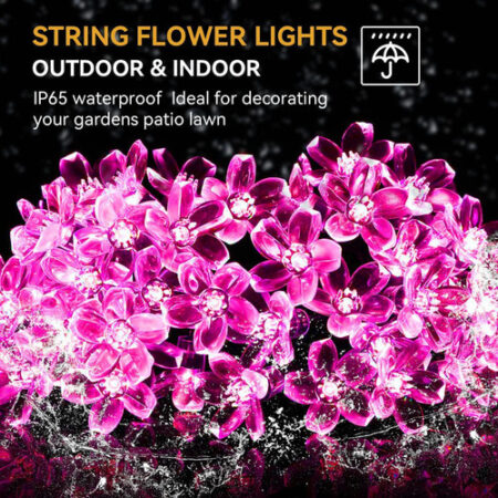 5m Luzes Natal Ao Ar Livre Luz Solar Da Corda Da Flor 20led- - Imagem 38