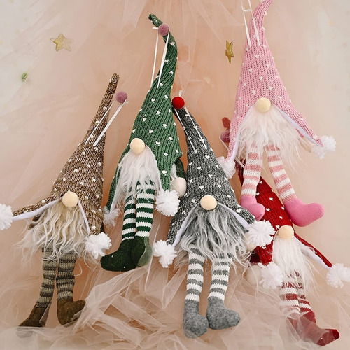 3x Gnomos Navideños Con Luz Led, Decoração De Mesa Navidad - Imagem 4