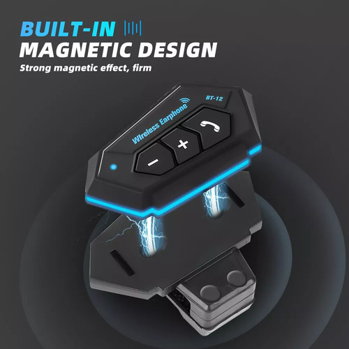 Fone De Ouvido Sem Fio Bluetooth À Prova D"água Para Capacet - Imagem 4