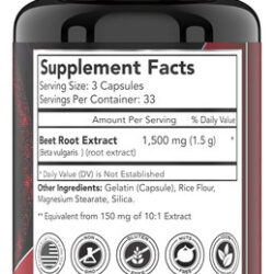 Cápsulas De Raiz De Beterraba 1500 Mg - 100 Cápsulas | Cápsu
