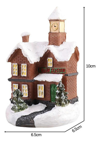 4 Peças Natal Snow House Led Lámpara Enfeites De De Natal - Imagem 2