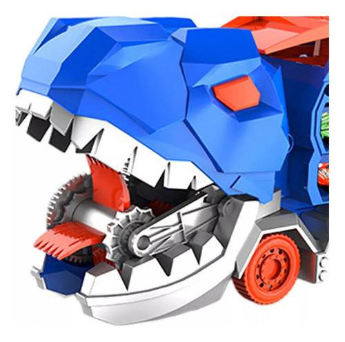 Brinquedo De Caminhão De Dinossauro +4mini Carros Comendo - Imagem 3