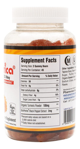 Cúrcuma - Gomas De Curcumina De Cúrcuma 100mg Com Pimenta Pr - Imagem 7