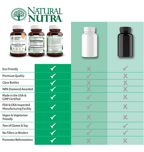 Suplemento Natural Nutra Chelated Cal Mag Mg Plus Betaine Hc - Imagem 5