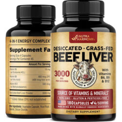 Cápsulas De Fígado Bovino 3000 Mg - Fígado Bovino Dessecado