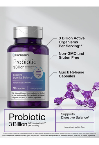 Probiótico Horbäach Para Saúde Digestiva De Mulheres E Homen - Imagem 2