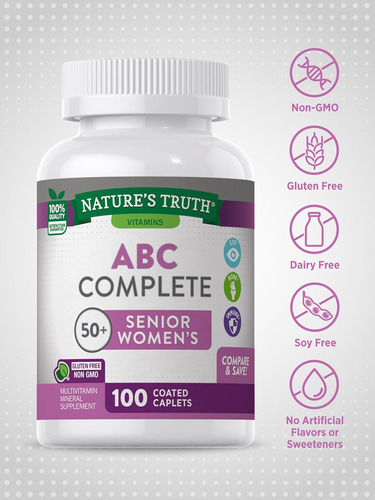 Multivitamínico Para Mulheres 50 Plus | 100 Cápsulas | Não-o - Imagem 3