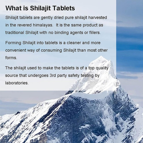 Ciwoll Shilajit Pure Himalayan Organic Dry Drops 90 Comprimi - Imagem 6