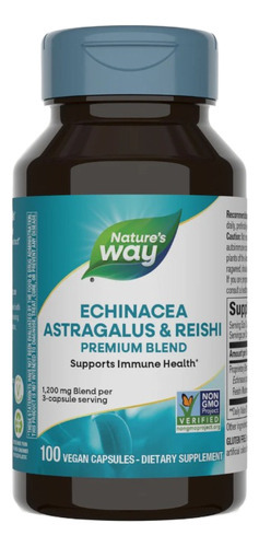 Natures Way Echinacea Astragalus & Reishi, Suporte Imunológi