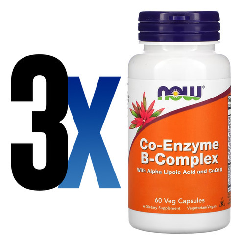 Coenzima Complexo B Now Foods 60 Cápsulas Importado 3un - Imagem 2