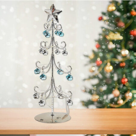 Decoração De Natal: Mesa, Árvore De Metal, Ferro Forjado, Or - Imagem 8