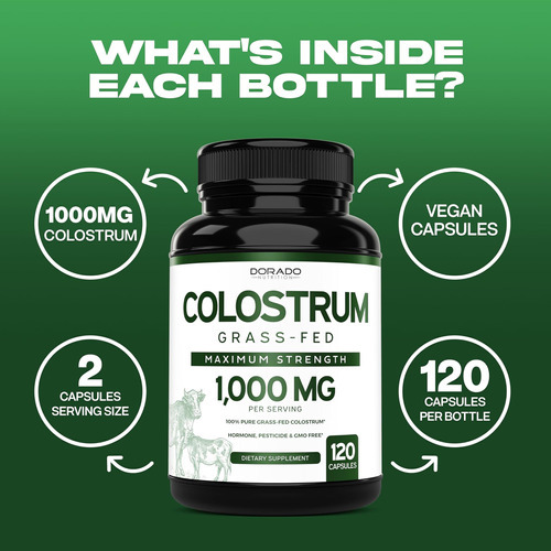 Suplemento De Colostro 1000 Mg Por Porção (cápsulas De Colos - Imagem 3