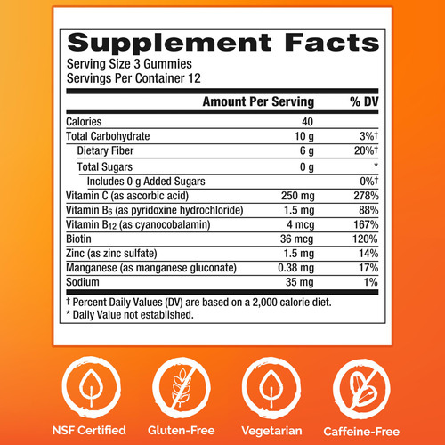Suplemento Emergen-c Zero Sugar Immune Support Kidz Gummies - Imagem 5