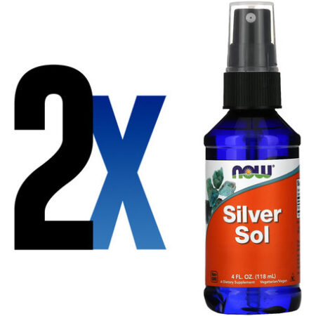 Silver Sol Líquido 50mcg Now Foods 118ml Importado 2un - Imagem 2