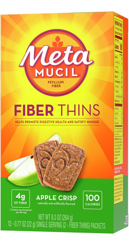 Pacotes Crocantes De Wafers De Fibra Metamucil, 2 Cada