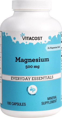 Vitacost Magnésio - 500 Mg - 180 Cápsulas