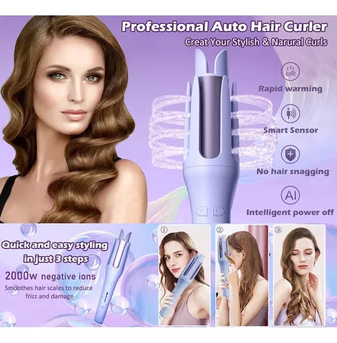 Modelador De Cabelo Rotativo Automático Anti-escaldadura - Imagem 6