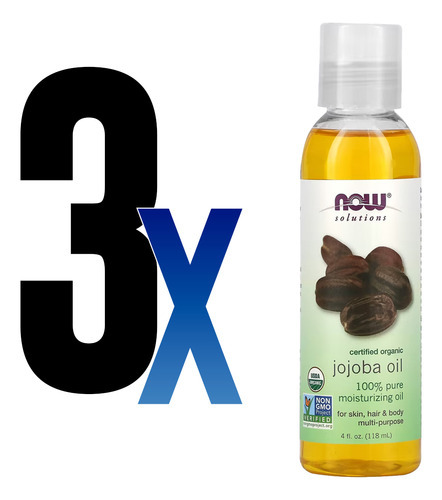 Óleo De Jojoba Now Foods 118ml Orgânico 3un - Imagem 2