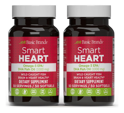 Marcas Básicas Smart Heart Omega-3 Fish Oil 1000mg - Tripla - Imagem 5