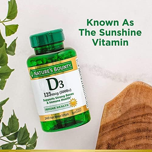 Natures Bounty Vitamina D3, Suporte Imunológico, 125 Mcg (50 - Imagem 4