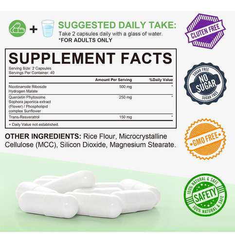 Suplemento Lipossomal Nad Zixaok 900mg 'aumenta Nad + Com Na - Imagem 3