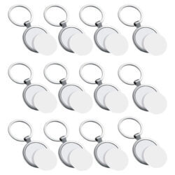 Chaveiro Em Branco De Sublimação De 12 Peças Chave Redonda D