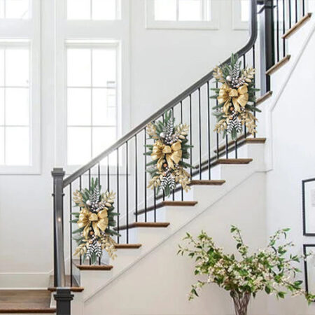 Decoração De Guirlanda De Natal Gigante De 4 Kits Com Luzes - Imagem 9