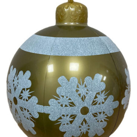 Bola De Natal Decorada Inflável Ao Ar Livre De 60 Cm - Imagem 9
