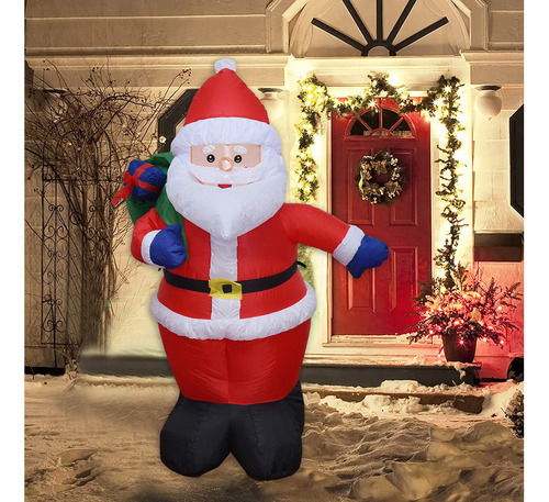 Decorações De Natal Mochila Inflável De 1,2 M Papai Noel - Imagem 10