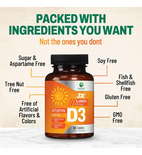 Vitamina Diu (125 Mcg) - Vitamina D Mastigável De Alta Potên - Imagem 6