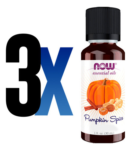 Óleo Abóbora Pumpkin Spice Fall Now Foods 30ml Importado 3un