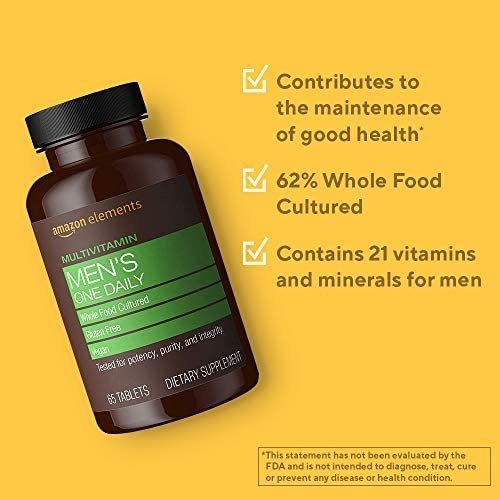 Elements Men"s One Daily Multivitamin, 62% Whole Food Culti - Imagem 4