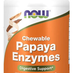 Suplementos Now Foods, Enzima De Mamão Com Hortelã E Clorofi