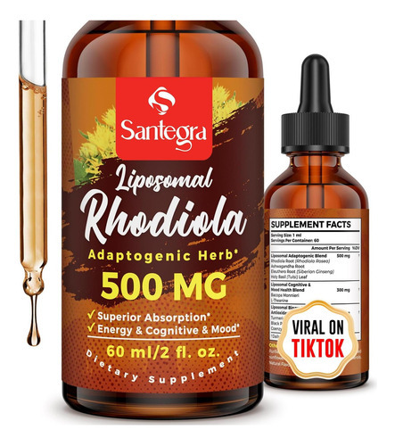 Santegra 57.000 Mg Suplemento Lipossomal Ativo De Rhodiola R