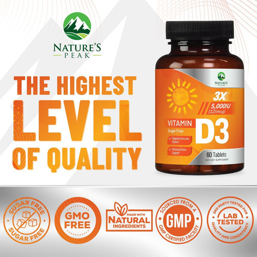 Vitamina Diu (125 Mcg) - Vitamina D Mastigável De Alta Potên - Imagem 4