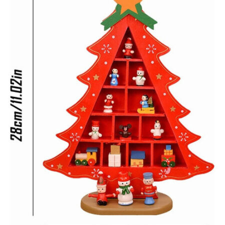 Decoração De Mesa De Madeira Árvore De Natal Div Ornamentos2 - Imagem 7