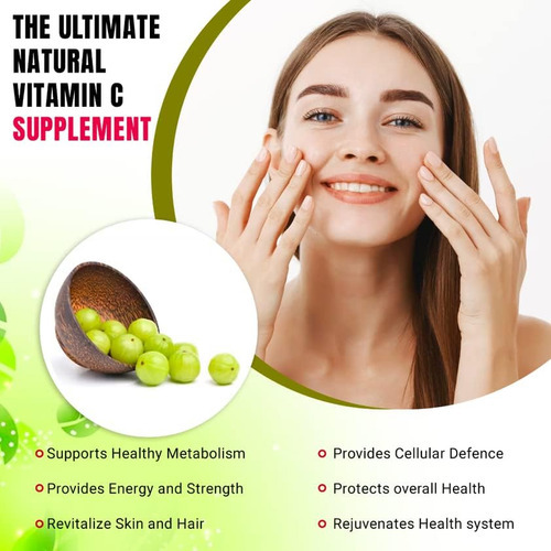 Cápsulas Orgânicas De Aura Amla 1500mg -150 Cápsulas Vegetai - Imagem 4