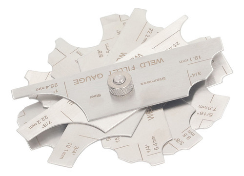 Q Régua De Inspeção De Soldagem Weld Fillet Gauge Em Aço - Imagem 2