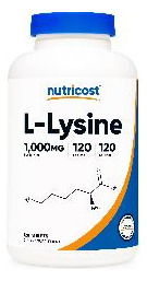 Suplemento Nutricost L-lisina 1000 Mg 120 Comprimidos - Imagem 2
