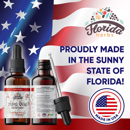 Florida Herbs Dong Quai Tintura, Extrato Orgânico De Dong Qu - Imagem 5